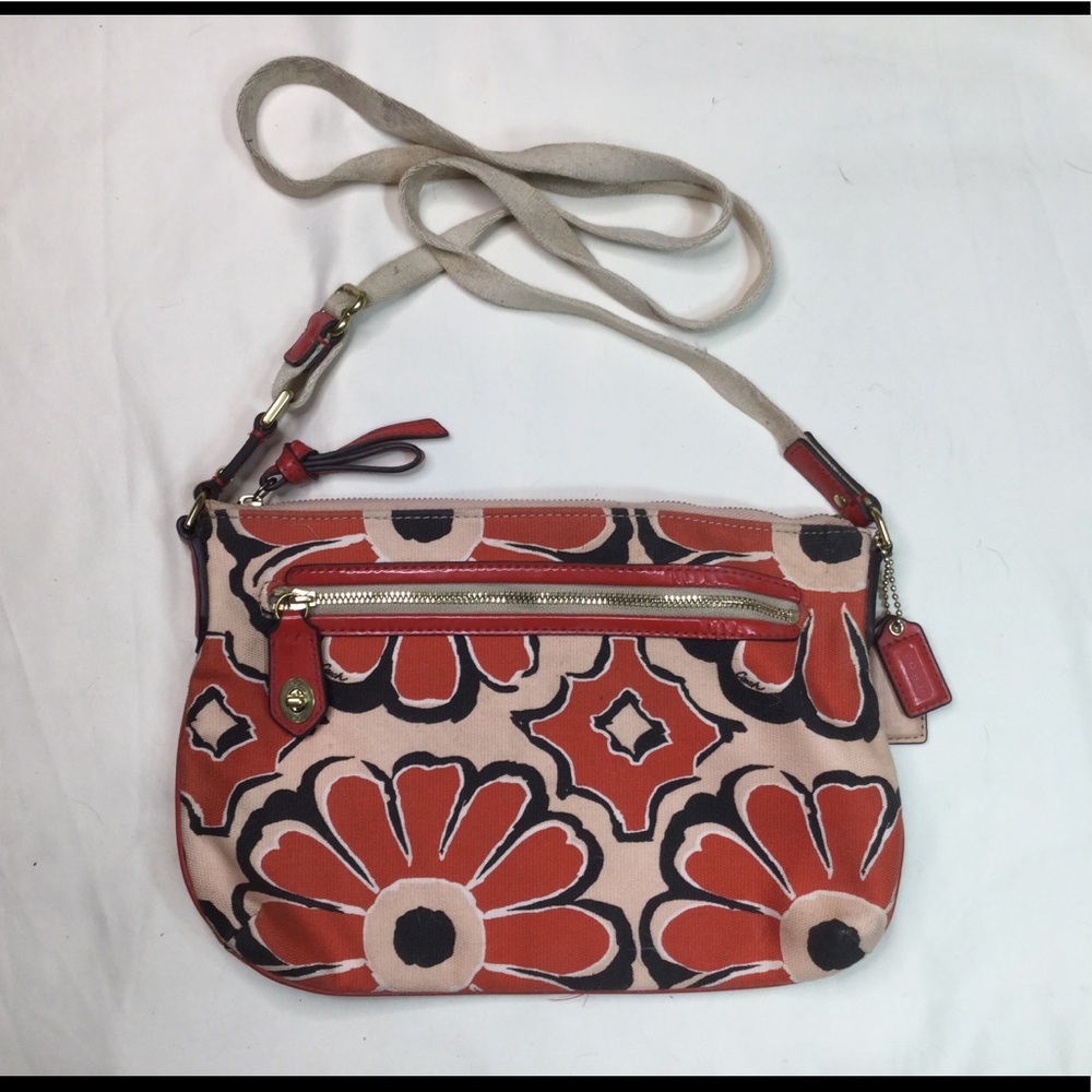 Coach Poppy Floral Scarf Print Swingpack Crossbody